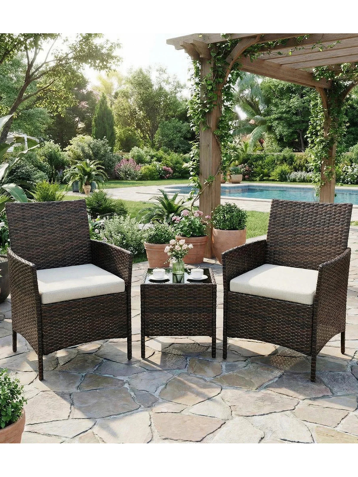 3-Piece Outdoor Patio Bistro Set