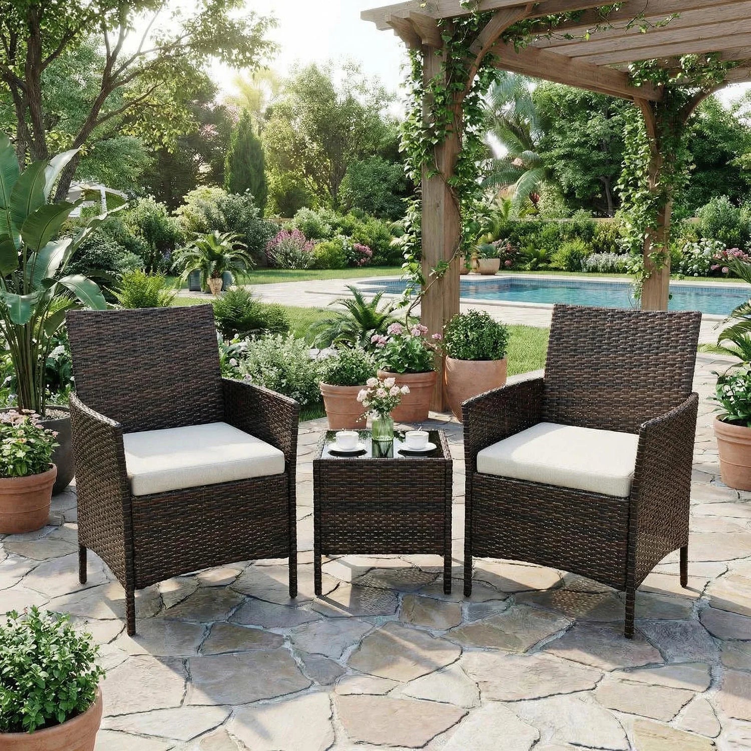 3-Piece Outdoor Patio Bistro Set