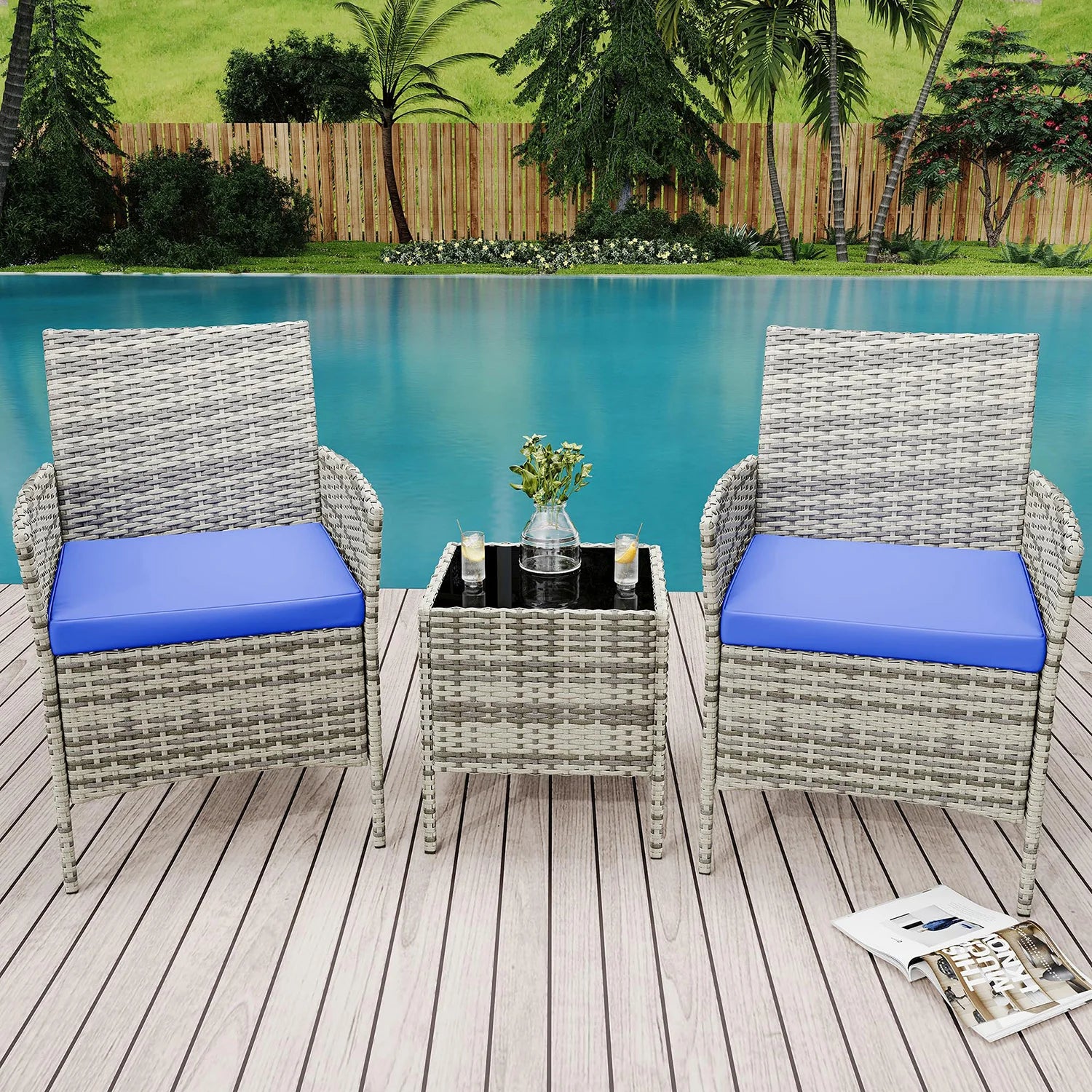 3-Piece Outdoor Patio Bistro Set