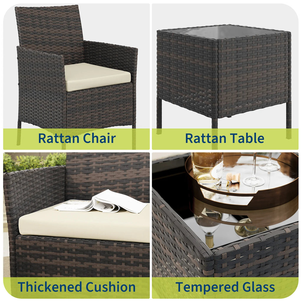 3-Piece Outdoor Patio Bistro Set